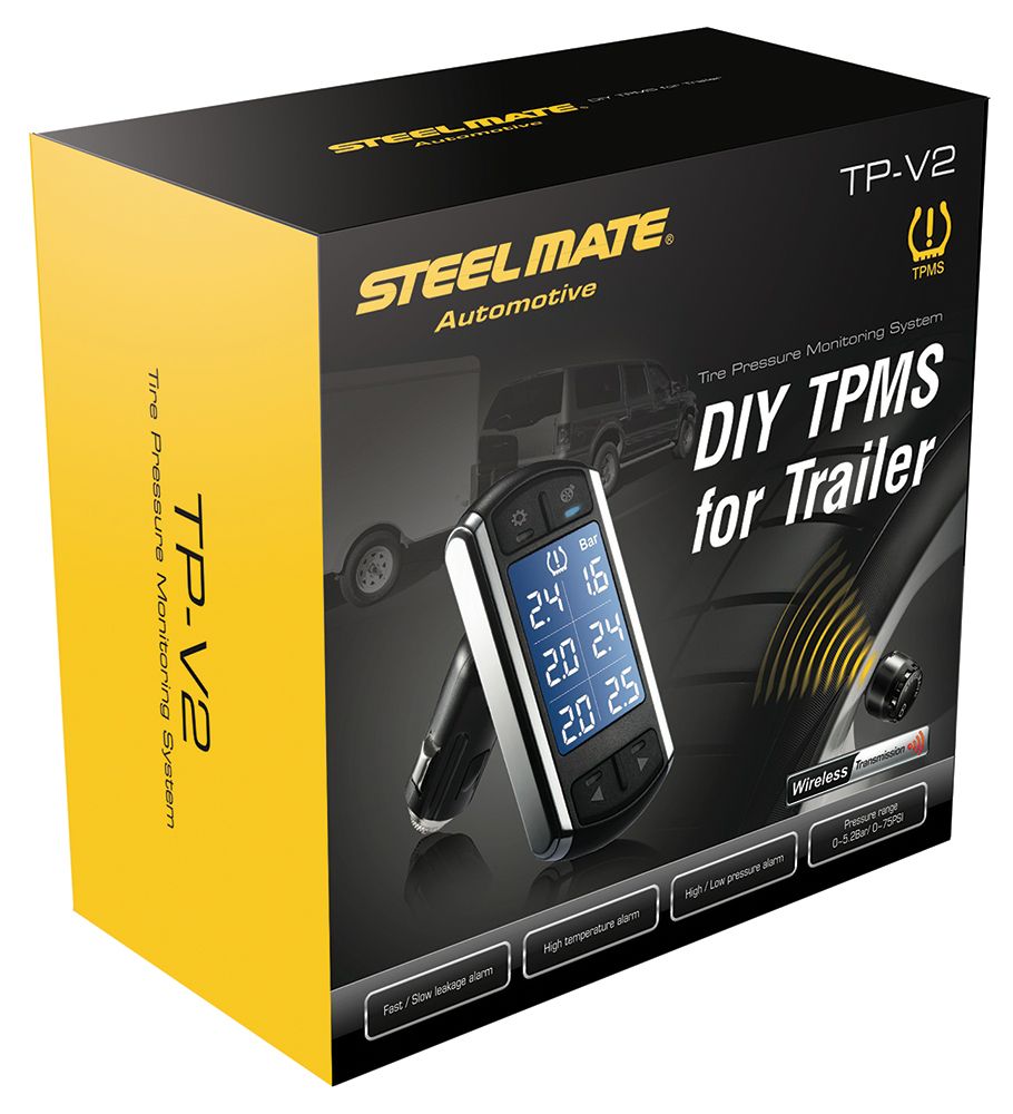 Steelmate Kit 6 sensori pressione pneumatici 0-5,2 Bar