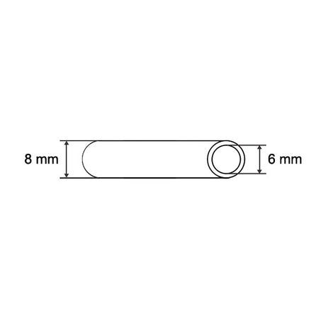 8mm diameter bare copper tube - per metre TUB501