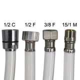 White PVC Pipe 150cm 1/2c 1/2f TUB5150B