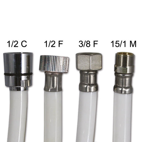 White PVC Pipe 150cm 1/2c 1/2f TUB5150B