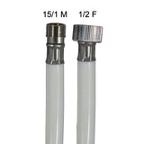 Tubo PVC bianco 150 cm 3/8f 15/1m TUB5153B