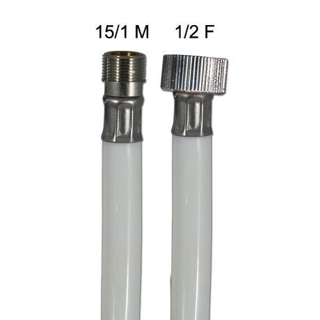 White PVC pipe 150 cm 3/8f 15/1m TUB5153B