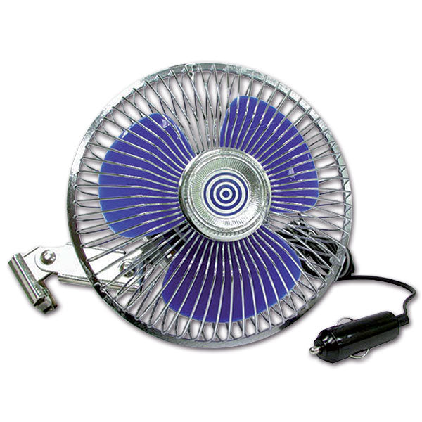 Ventilatore 12V Oscillante con Griglia Metallica per Camper 8711293012015