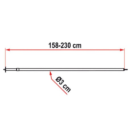 Fiamma Door Pole (CS / F45Ti) 05161-02-