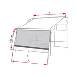 Fiamma Sun View XL Parete Frontale per Tendalino 260 x 190 cm