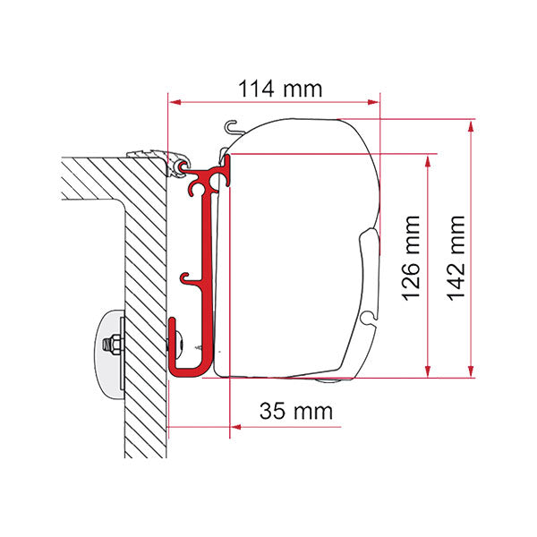 Fiamma Kit Caravan - Adattatore Veranda F45 S / F45 TI L / ZIP