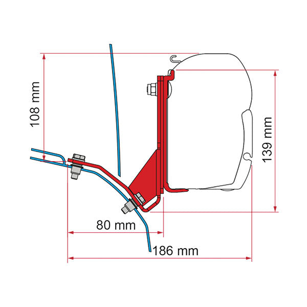 Fiamma Kit Fiat Ducato Hymercar per Tetto a Soffietto