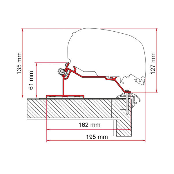 Fiamma Kit Caravan Roof - Staffe Montaggio Tetto F80 e F65