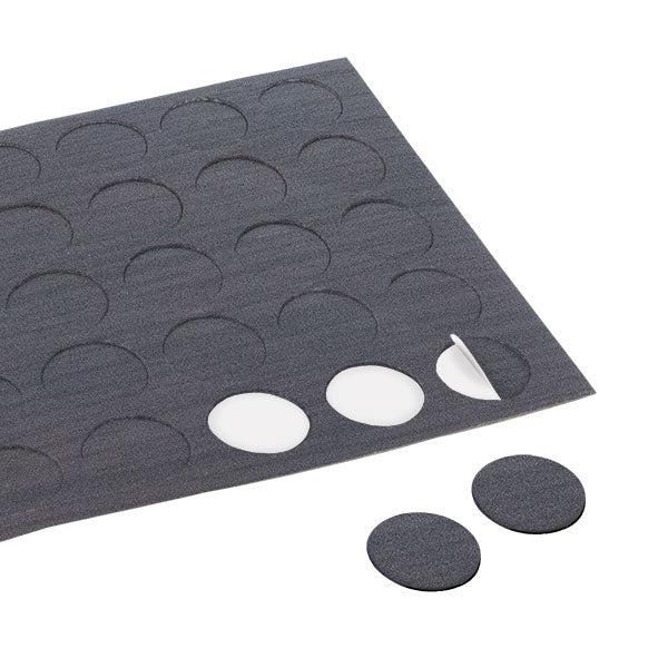 Wenge adhesive covers, diameter 13 mm VTE136