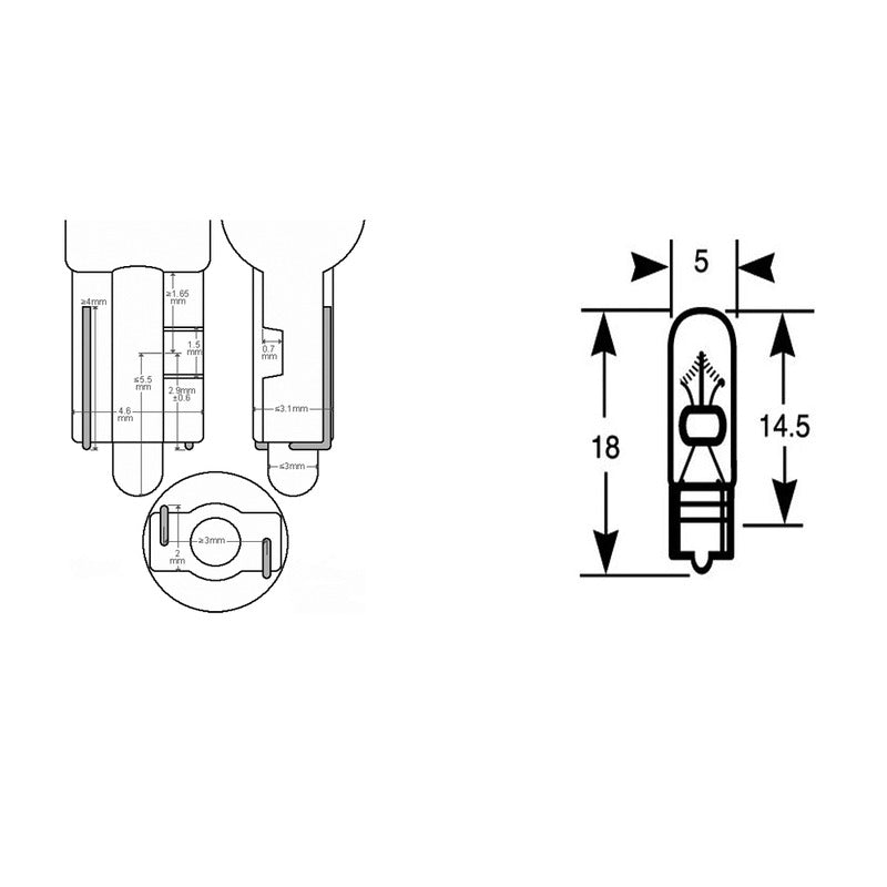 Osram Scatola 10Pz lampadina Osram tuttovetro 12v 1,2W