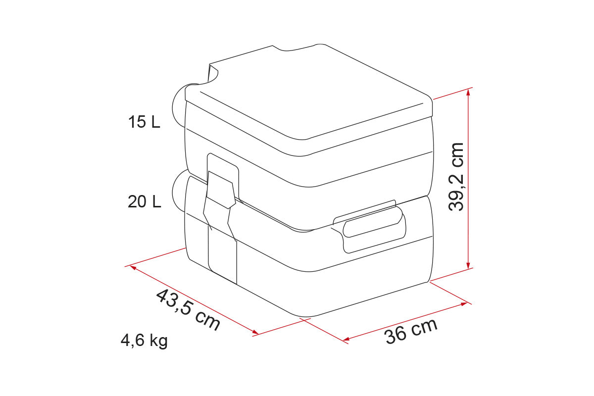 Fiamma BI-POT 39 Toilette Portatile Campeggio Camper e Van 01355-01-