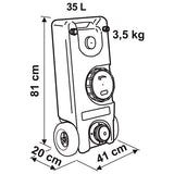 Fiamma Roll Tank 40 W  Tanica Acque Grigie 35 L con Ruote 08307-01-