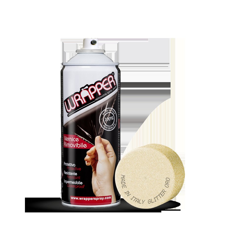 Wrapper pellicola spray rimovibile, 400 ml - Glitter oro