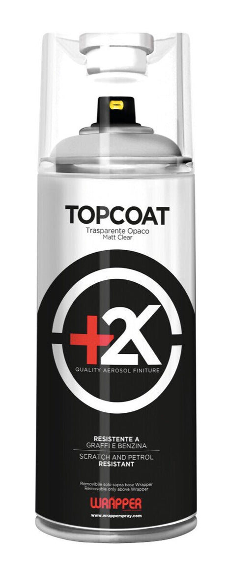 Wrapper Topcoat+2k, spray trasparente bicomponente non removibile 400 ml Opaco