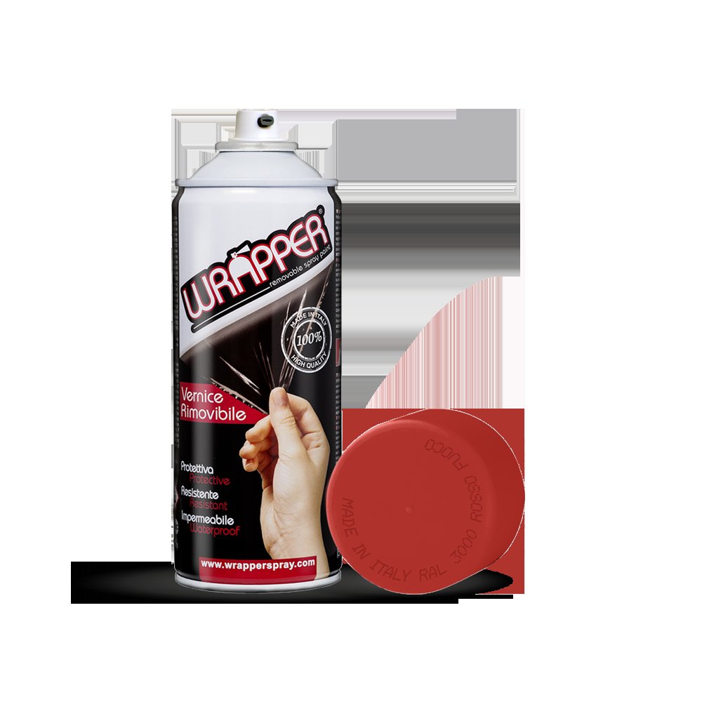 Wrapper pellicola spray rimovibile, 400 ml - Rosso fuoco - Ral 3000