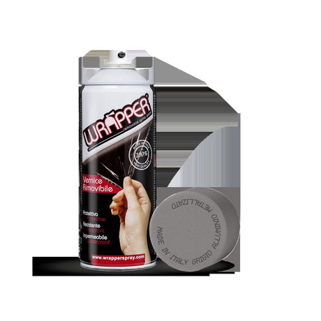 Wrapper pellicola spray rimovibile, 400 ml - Grigio alluminio metallizzato