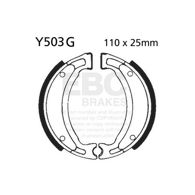 EBC Brake Shoes Yamaha Neos 50 02-06 Grooved Y503G