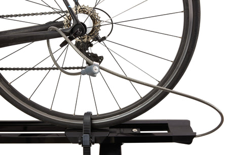 Yakima HighRoad Extended, porta bicicletta da tetto con fissaggio ruota anteriore - Nero - max 1325 mm (passo bici)