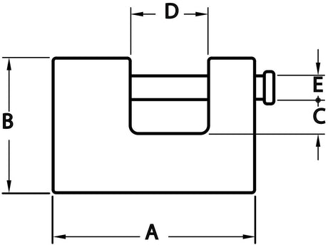 Yale 70mm Rectangular Padlock