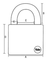 Yale Hochsicherheits-Vorhängeschloss 48 mm