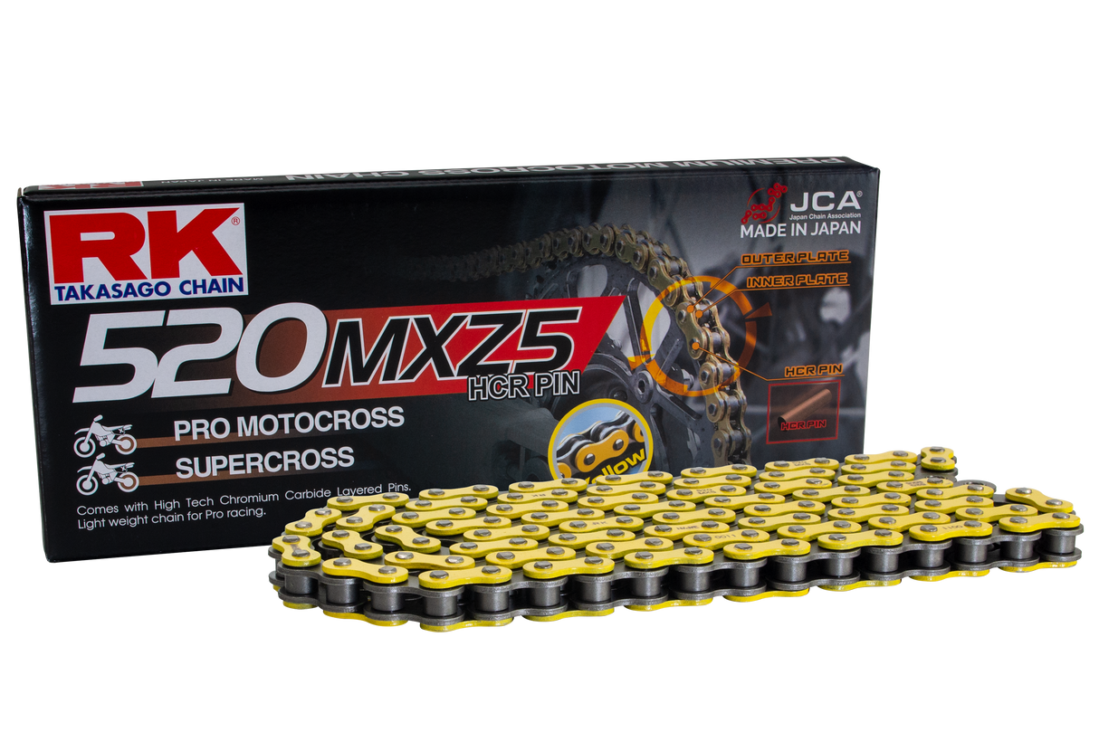 Rk Takasago Catena di Trasmissione 520MXZ5-120 CL YELLOW 120 maglie