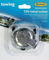 Ring 7-pin 12N metal socket with rear fog light switch