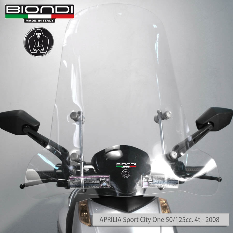 Biondi Parabrezza Club Malaguti F12 Phantom 50 cc 1994 con Attacchi