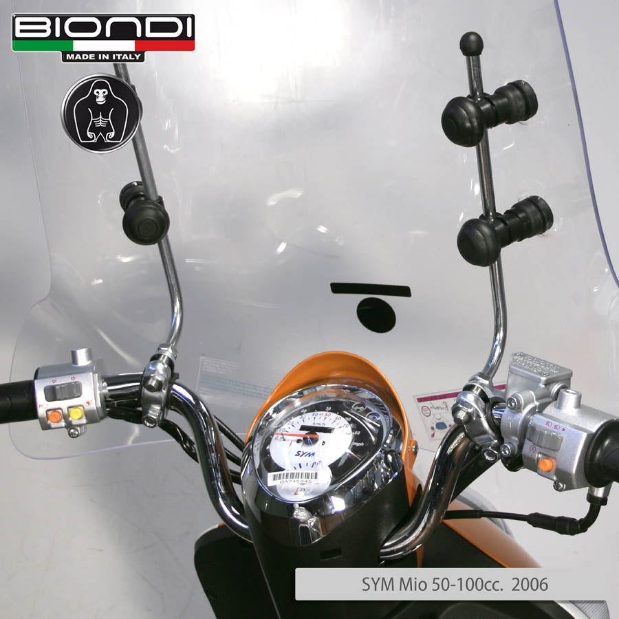 Biondi Parabrezza Pro Honda Zoomer 50 cc 2004 Trasparente con Attacchi