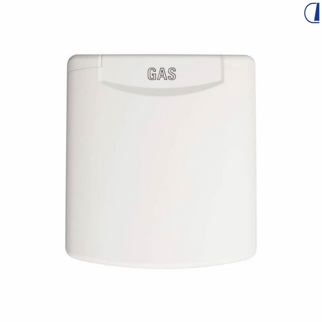 GOK Presa gas esterna con rubinetto e sportello bianco