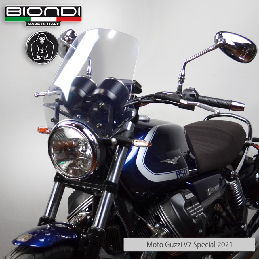 Biondi Cupolino Touring Trasparente Moto Guzzi V7 III / V7 IV / V7 Sport / V9 Bobber