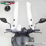 Biondi Parabrezza Pro P.G.O. Big Max 50 cc. 1995 Trasparente con Attacchi
