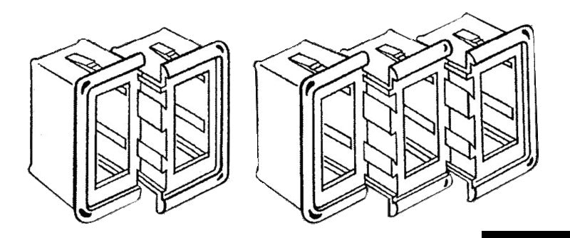 Cornice plastica destra/sinistra nera