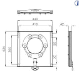 Di-Tec Piastra girevole sedile per Fiat Ducato, Jumper, Boxer dal 2006