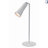 Lampada portatile LED da tavolo/terra ricaricabile USB-C bianca con stelo