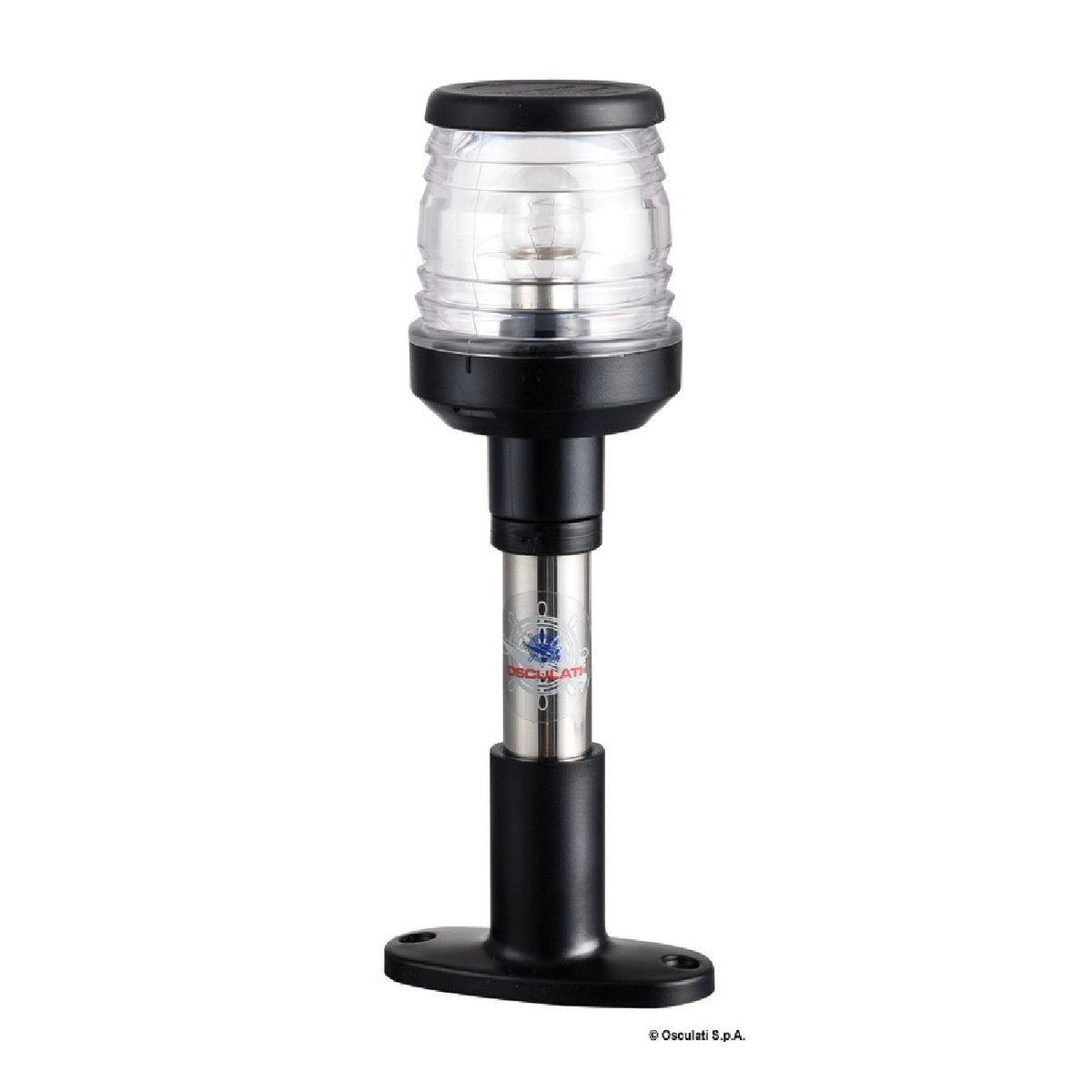 Asta con fanale nero 20 cm