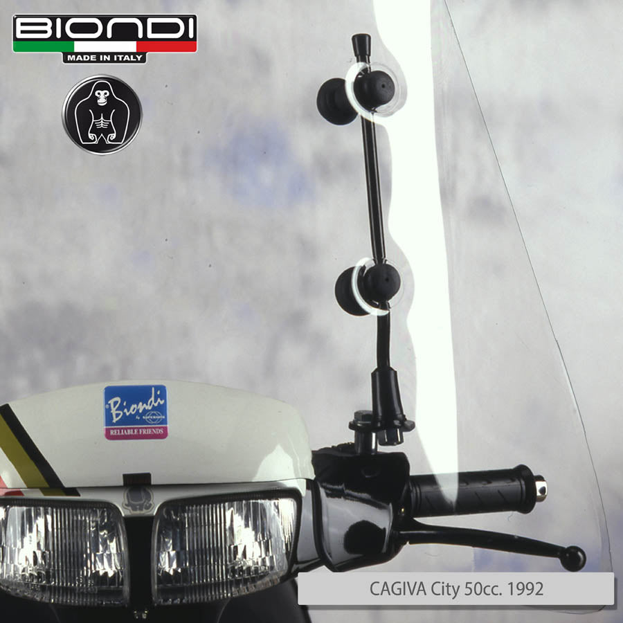 Biondi Parabrezza Club CAGIVA City 50 1992 Trasparente con Attacchi