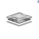 Fiamma Cupola tetto Vent 50 crystal con zanzariera e oscurante