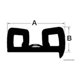 Profilo parabordi nero 55 x 21 mm