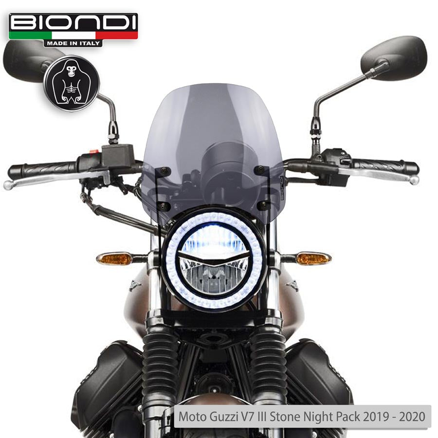 Biondi Cupolino Sport Fumè Chiaro per Benelli, Moto Guzzi V7, Triumph Bonneville, Yamaha XSR