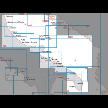 Hydrographisches Institut Von Torre Dell Orso bis Brindisi 29 NAUTISCHE KARTE