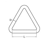 Triángulo FNI Acero Inoxidable 316 Diámetro mm 5X30 S0439-A0530