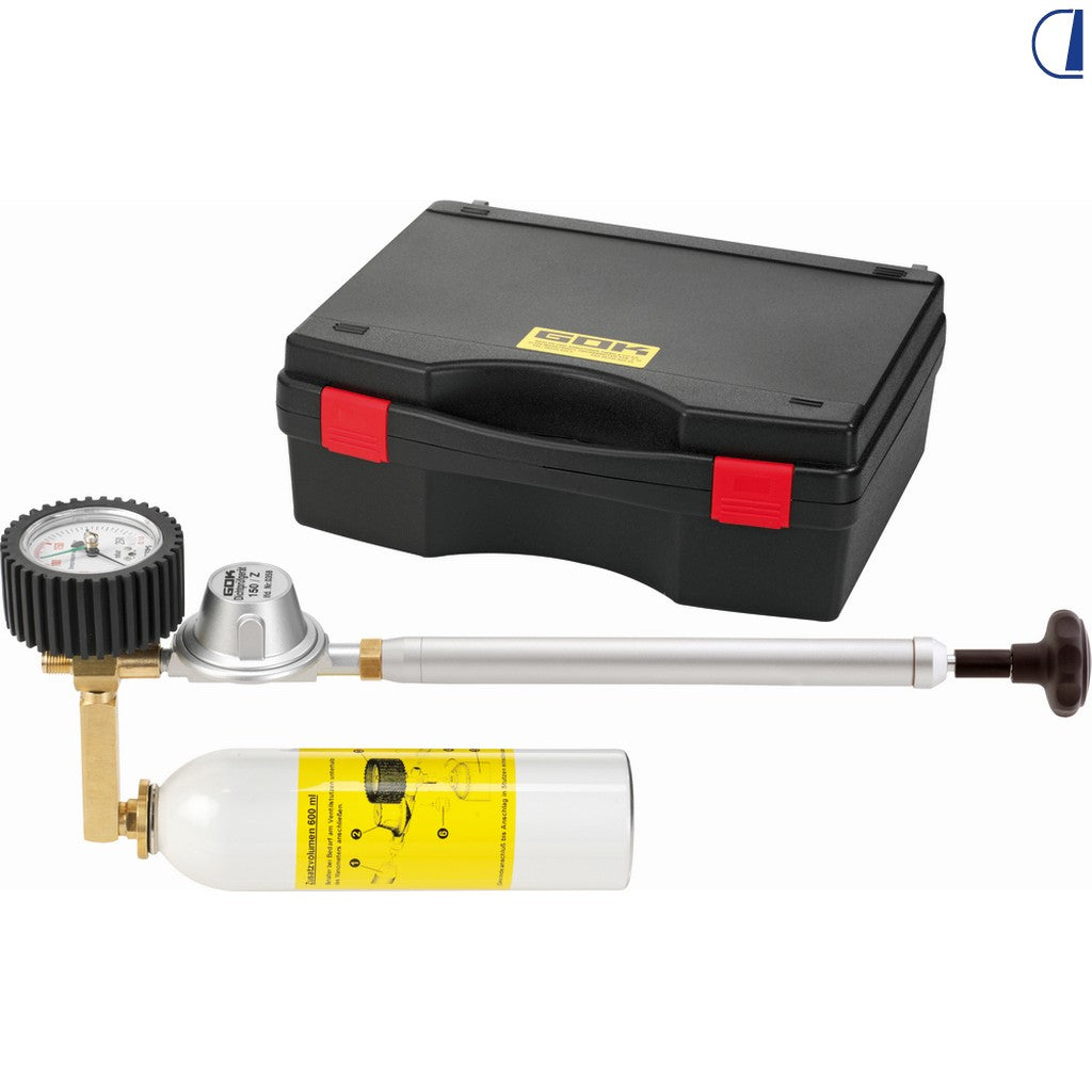 GOK Pompa manuale Set Control gas per camper secondo norma EN 1949