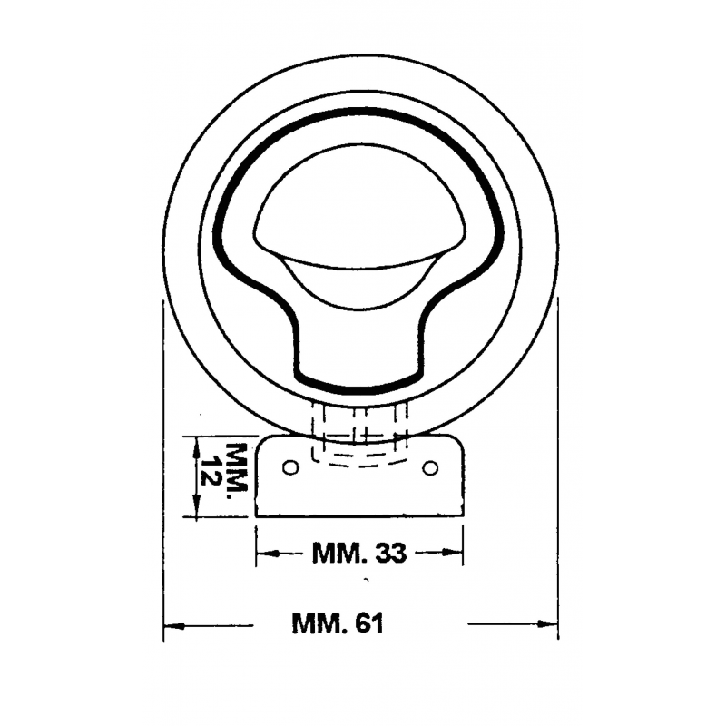 Ceredi Giovanni Maniglia Alzapagliolo Nylon Bianco 6468