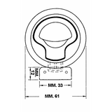 Ceredi Giovanni Maniglia Alzapagliolo Nylon Bianco 6468