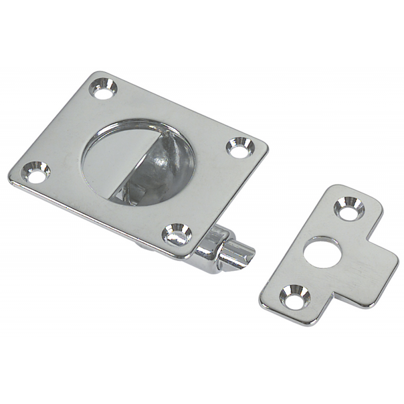 Tope de puerta a presión de latón cromado Foresti e Suardi 153.C