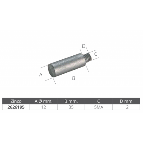 Enrico Polipodio Barotto Bukh Diámetro mm 12 X 37 02050