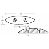 Ánodo ovalado Enrico Polipodio 00204