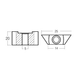Tecnoseal Anode für Yamaha 6/350 PS Motoren 01152