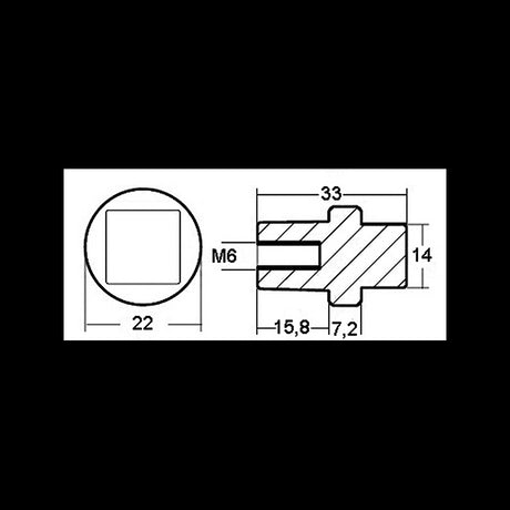 Enrico Polipodio Anodo Per Motori Yamaha 75/300 Hp YA055 Anodi Yamaha - Mariner