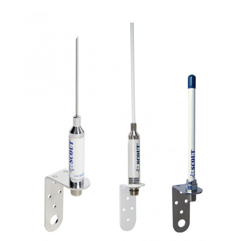 Scout Telecomunicazioni Antenna Nautica Barca Inox Vhf Testa Albero Cm 100 KM-3A